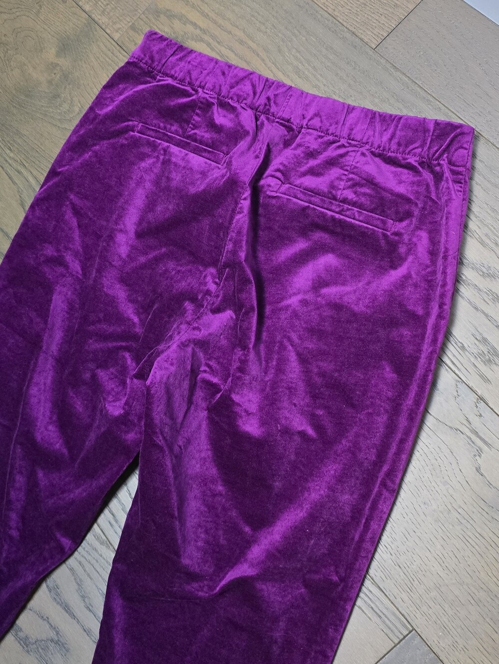 ๐๏ธ J. Jill Velveteen Stretch Slim Leg Trouser in Sugarbeet Purple - Picture 10 of 13